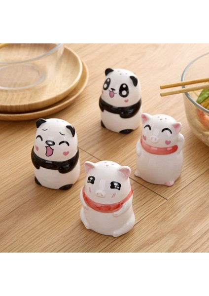 B Panda Seramik Baharat Kavanoz Can Baharat Şişesi Tuz ve Biber Çalkalayıcılar Baharat Konteyner Pot Barbekü Çeşni Mutfak Sevimli Baharat Kabı (Yurt Dışından) modelleri