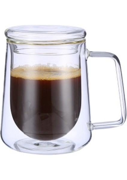 Kapaklı 300MLCUP1 Yeni 200ML/300ML Çift Duvar Kupa Ofis Kupalar Isı Yalıtım Çift Kahve Kupa Kahve Bardağı Bardak Drinkware Süt Arkadaşlar Için Hediyeler (Yurt Dışından)