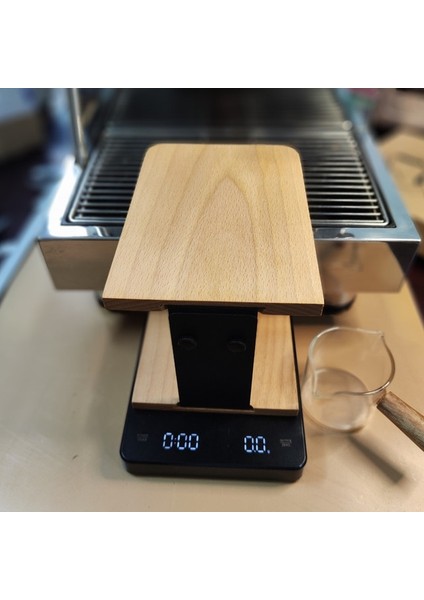 Kayın Ahşap Kahve Espresso Makinesi Için Tartı Standı Elektronik Tartı Rafı Su Geçirmez Tartı Çubuk Koruma Rafı Yükseklik Ayarı (Yurt Dışından)
