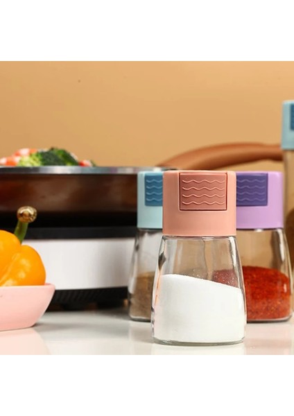 G Ölçülebilir Baharat Kavanoz Tuzluk Pres Tipi 180ML Kontrol Şişesi Biber Baharat Şeker Cam Konteyner Dağıtıcı Konserve Çalkalayıcı (Yurt Dışından) fiyatları