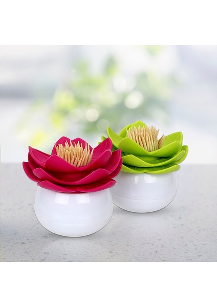 Beyaz Lotus Pamuklu Çubuk Kutusu Lotus Pamuklu Çubuk Tutucu Taban Odası Süslemeleri/lotus Kürdan Tutucu Kürdan Kutusu (Yurt Dışından)