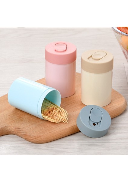 Itme Kapağı Haki Ev Plastik Yuvarlak Yaratıcı Kürdan Kutusu Dağıtıcı Ev Oturma Odası Yemek Odası Kürdan Saklama Kutuları Tutucu (Yurt Dışından)