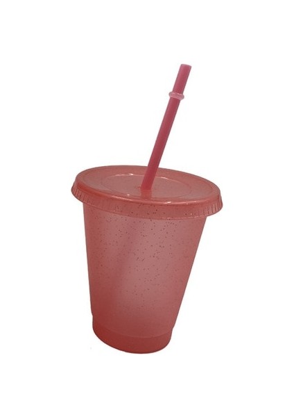 Küçük Pembe 400-700 ml Glitter Saman Bardak Flaş Tozu Su Şişeleri Kız Için Yeniden Kullanılabilir Plastik Bardak Kapaklı Kahve Fincanı Drinkware Noel Hediyesi (Yurt Dışından)