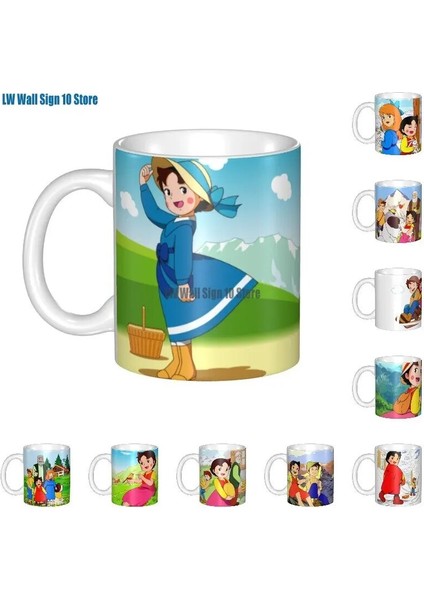Stil 7 300 ml Alpler Dağ Kızı Mutlu Heidi Kahve Kupa Dıy Özel Seramik Kupa Yaratıcı Mevcut Açık Çalışma Kamp Bardak ve Kupalar (Yurt Dışından)