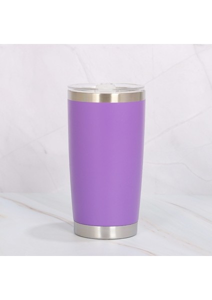 Mor 600 ml Stanley Kupası 20 Oz Tumbler Kola Bardağı Çift Katmanlı Vakum Paslanmaz Çelik Icemaster Su Bardağı Taşınabilir Araba Bardak Şarap Bardakları (Yurt Dışından)