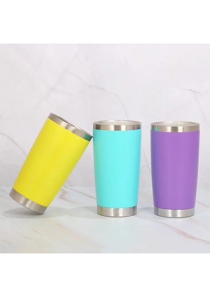 Mor 600 ml Stanley Kupası 20 Oz Tumbler Kola Bardağı Çift Katmanlı Vakum Paslanmaz Çelik Icemaster Su Bardağı Taşınabilir Araba Bardak Şarap Bardakları (Yurt Dışından)