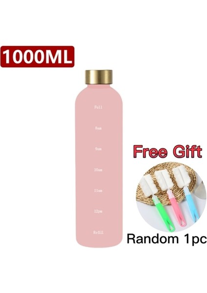 03 1000 ml 1 Litre Su Şişesi Motivasyon Içme Şişesi Spor Su Şişeleri Zaman Işaretleyici Çıkartmalar ile Taşınabilir Yeniden Kullanılabilir Plastik Bardaklar (Yurt Dışından)