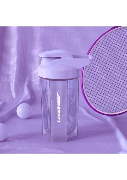 Mor 401-500 ml Taşınabilir Sızdırmaz Su Şişesi Şişesi Moda Spor Salonu Için Protein Tozu Çalkalayıcı Şişe Plastik Içecek Şişesi Spor Shaker Şişe (Yurt Dışından)
