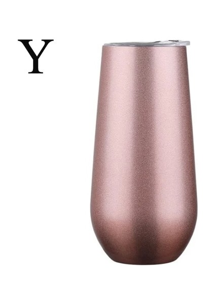 Y 6oz Klasik Şarap Tumbler 6oz Paslanmaz Çelik Bardak Kahve Süt Kupa Içme Bardağı Vakum Yalıtımlı Kupalar Noel Hediyesi (Yurt Dışından)