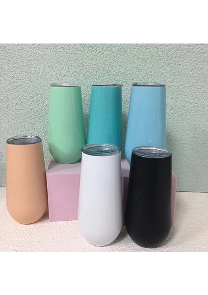 Y 6oz Klasik Şarap Tumbler 6oz Paslanmaz Çelik Bardak Kahve Süt Kupa Içme Bardağı Vakum Yalıtımlı Kupalar Noel Hediyesi (Yurt Dışından) modelleri