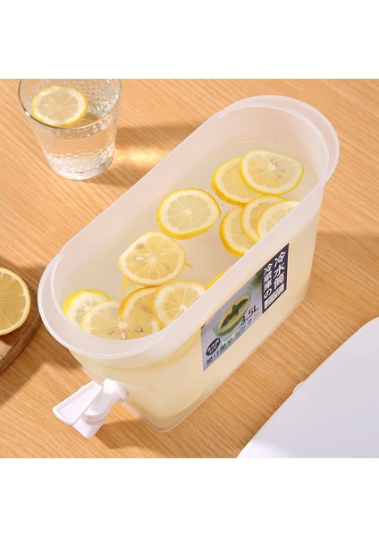3.5l 2 Adet Gıda Sınıfı Büyük Kapasiteli Içme Suyu Şişesi Manuel Içecek Dağıtıcı Musluklu Soğuk Su Sürahi Su Suyu Çaydanlık Drinkware Kovası (Yurt Dışından)