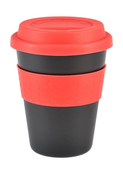 Kırmızı Kahve Fincanı 400ML 400ML Açık Seyahat Yaratıcı Kahve Fincanları Plastik Gargara Seyahat Kupa Silikon Kapaklı Yeniden Kullanılabilir Taşınabilir Su Bardağı Drinkware (Yurt Dışından)