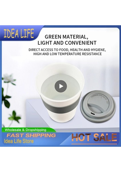 Kırmızı Kahve Fincanı 400ML 400ML Açık Seyahat Yaratıcı Kahve Fincanları Plastik Gargara Seyahat Kupa Silikon Kapaklı Yeniden Kullanılabilir Taşınabilir Su Bardağı Drinkware (Yurt Dışından)