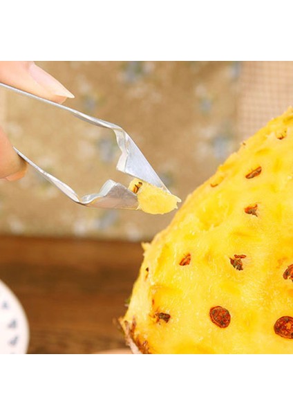 Gümüş 1 Adet Paslanmaz Çelik Ananas Tohumları Sökücü Ananas Adanmış Gaga Cımbız Meyve Mağazası Ev Ananas Gözler Soyucu Meme (Yurt Dışından) fiyatları