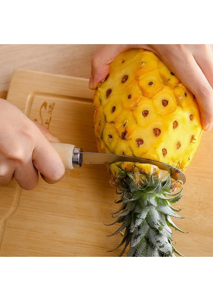 Soyucu 4 Stilleri Ananas Araçları Göz Sökücü Cımbız Tart Dilimleme Soyucu V Şeklinde Pala Soyma Bıçağı Paslanmaz Ahşap Saplı Kesici (Yurt Dışından) modelleri