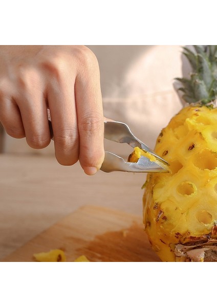 Soyucu 4 Stilleri Ananas Araçları Göz Sökücü Cımbız Tart Dilimleme Soyucu V Şeklinde Pala Soyma Bıçağı Paslanmaz Ahşap Saplı Kesici (Yurt Dışından) indirimleri