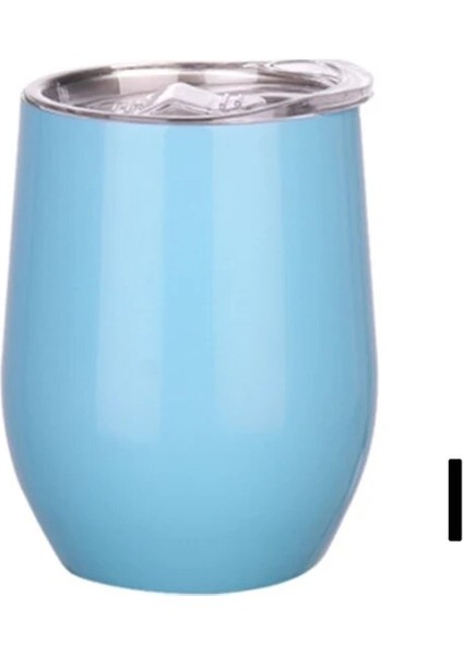 I 12OZ 12OZ Şarap Tumbler Metal Saman ve Fırça ile Paslanmaz Çelik Su Şişesi Seyahat Kahve Kupaları Yumurta Şekilli Bardak Prarty Hediye Için (Yurt Dışından)