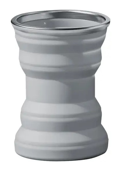 Gri 320 ml Taşınabilir Silikon Geri Çekilebilir Katlanır Kapaklı Bardak Teleskopik Katlanabilir Içme Bardağı Açık Seyahat Su Bardağı (Yurt Dışından)
