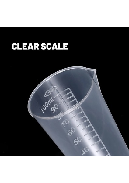 50ML 50/100ML Plastik Ölçüm Kabı Yuvarlak Taban Şeffaf Ucu Ağız Fincan Pişirme Için Sıvı Ölçü Kabı Bakeware Mutfak Aracı (Yurt Dışından)