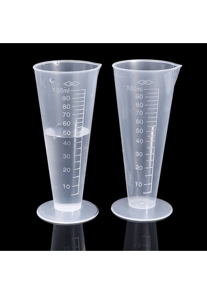 50ML 50/100ML Plastik Ölçüm Kabı Yuvarlak Taban Şeffaf Ucu Ağız Fincan Pişirme Için Sıvı Ölçü Kabı Bakeware Mutfak Aracı (Yurt Dışından)