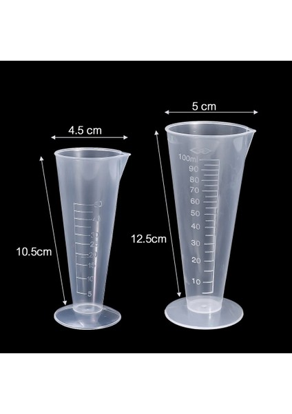 50ML 50/100ML Plastik Ölçüm Kabı Yuvarlak Taban Şeffaf Ucu Ağız Fincan Pişirme Için Sıvı Ölçü Kabı Bakeware Mutfak Aracı (Yurt Dışından)