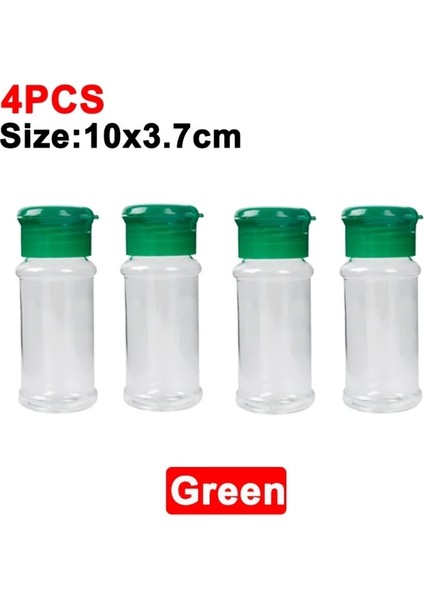 Yeşil (4 Adet) Baharat Çalkalayıcı Şişeleri Kavanozlar Baharat Için Plastik Tuz ve Biber Çalkalayıcı Barbekü Çeşni Organizatör Araçları Mutfak Aksesuarları (Yurt Dışından) fiyatları