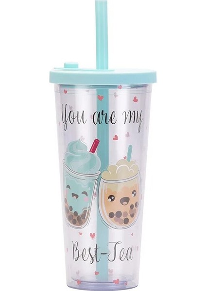 Koyu Mor Kapak 700ML 53RENK Soğuk Su Şişesi 700ML Yaz Caneca Bardak Kapaklı ve Pipetli Plastik Boba Kahve Kupa Su Şişesi Bardakları Bubble Tea Makaro (Yurt Dışından)