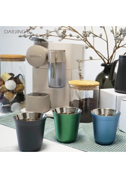 Mor 160ML Termal Kupa Kahve Paslanmaz Çelik Bardak 80/160ML Yeniden Kullanılabilir Kupalar Espresso Latte Bira Bardakları Renkli Cam Tumbler Isıya Dayanıklı 1 Adet (Yurt Dışından)