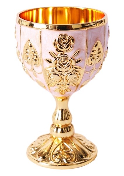 Gül Altın 30 ml 30 ml Metal Şarap Bardakları Retro Şarap Bardağı Kadeh Vintage Avrupa Tarzı Şampanya Kokteyl Bardakları Bar Ev Dekor Drinkware (Yurt Dışından)
