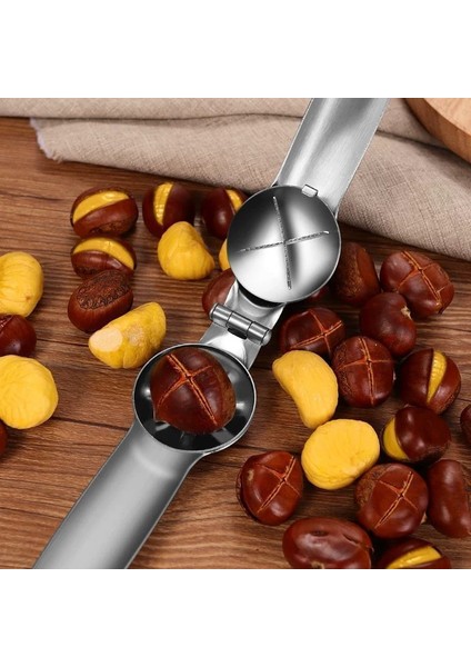 Abs Plastik-Sarı 2 In1 Kestane Makinesi Paslanmaz Çelik Fındık Kraker Kestane Kılıf Sebze Kesici Kestane Açacağı Mutfak Aksesuarları Alet (Yurt Dışından) fırsatları