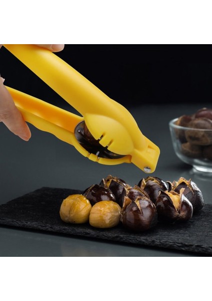 Abs Plastik-Sarı 2 In1 Kestane Makinesi Paslanmaz Çelik Fındık Kraker Kestane Kılıf Sebze Kesici Kestane Açacağı Mutfak Aksesuarları Alet (Yurt Dışından) indirimleri