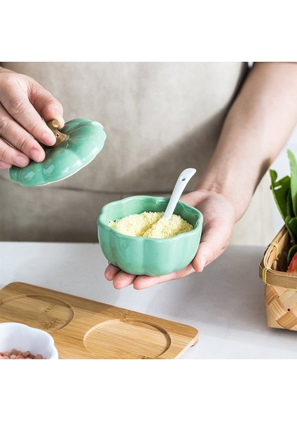 2 Kabak Baharat Kutusu Meyve Baharat Pot Seramik Baharat Kutusu Şeker Tuz Biber Yağ Tankı Şişe Mutfak Aksesuarları (Yurt Dışından) fırsatları