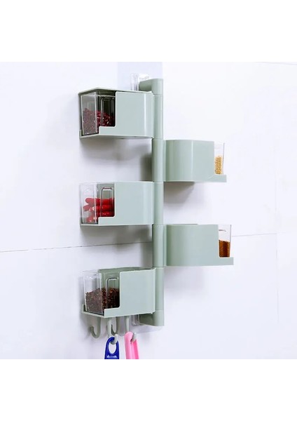 Iskandinav Yeşil 3 Adet Baharat Kutusu Döner Çeşniler Tutucu Dönen Baharat Rafı Şekerlik Plastik Saklama Kabı Mutfak Alet Setleri Tuzluk (Yurt Dışından) modelleri