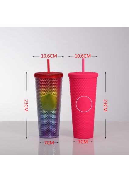 Siyah 710 ml Plastik Kapaklı ve Samansız Bardak Logosuz Yuvarlanan Soğuk Su Bardağı Çift Katmanlı Elmas Glow Tanrıça Fincan Kabarcık Özel Yapım (Yurt Dışından)