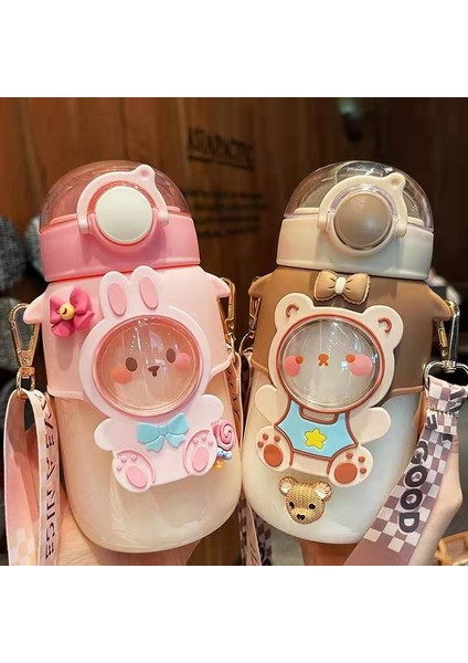 Renk 6 720 ml Çocuklar Çocuklar Için Su Şişesi Saman Çıkartmalar ile Sevimli Yaz Kawaii Plastik Bardak Taşınabilir Öğrenciler Okul Seyahat Kız Şişeleri (Yurt Dışından) modelleri