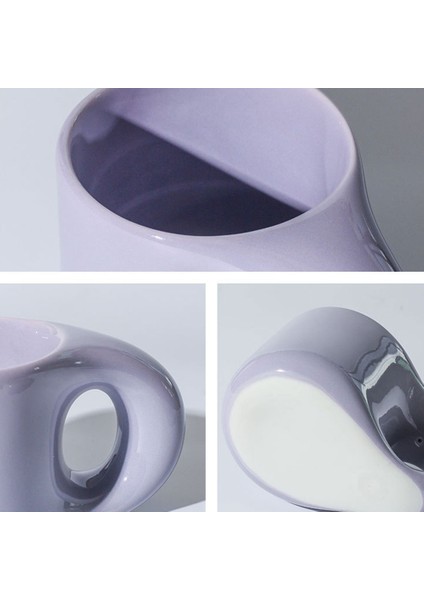 300ML Sarı 301-400ML 300ML/320ML Yaratıcı El Yapımı Yağ Kolu Kupa Seramik Espresso Kupalar Kahve Fincanları Çay Için Drinkware Büyük Tabak Seti Yaratıcı Hediyeler (Yurt Dışından) indirimleri