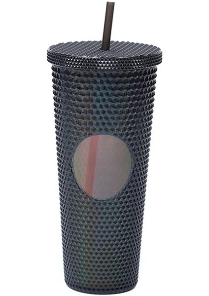 Stil 2 Amerikan Durian Fincan Renkli Çift Katmanlı Saman Plastik Bardak Açık 24 Oz Büyük Kapasiteli Kademeli Değişim Açık Taşınabilir El (Yurt Dışından)