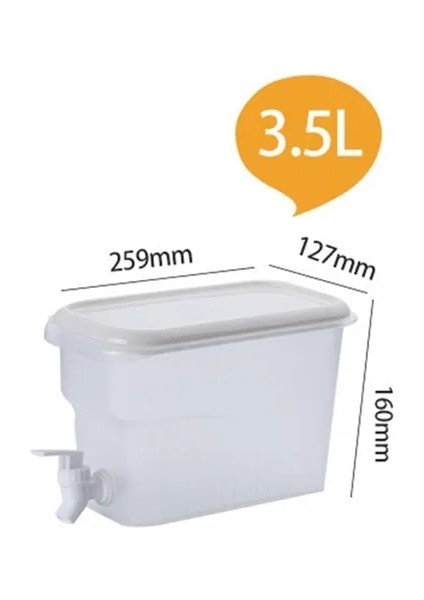 3.5l 3.5/5l Soğuk Su Isıtıcısı Buzdolabı Musluk Limonata Drinkware Şişe Pot Içecek Dispenseri Ev Serin Meyve Içecekleri Su Kovası (Yurt Dışından)