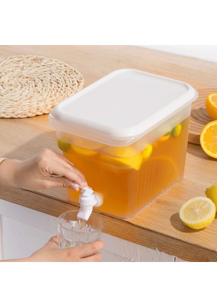 3.5l 3.5/5l Soğuk Su Isıtıcısı Buzdolabı Musluk Limonata Drinkware Şişe Pot Içecek Dispenseri Ev Serin Meyve Içecekleri Su Kovası (Yurt Dışından)