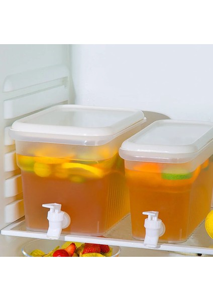 3.5l 3.5/5l Soğuk Su Isıtıcısı Buzdolabı Musluk Limonata Drinkware Şişe Pot Içecek Dispenseri Ev Serin Meyve Içecekleri Su Kovası (Yurt Dışından)