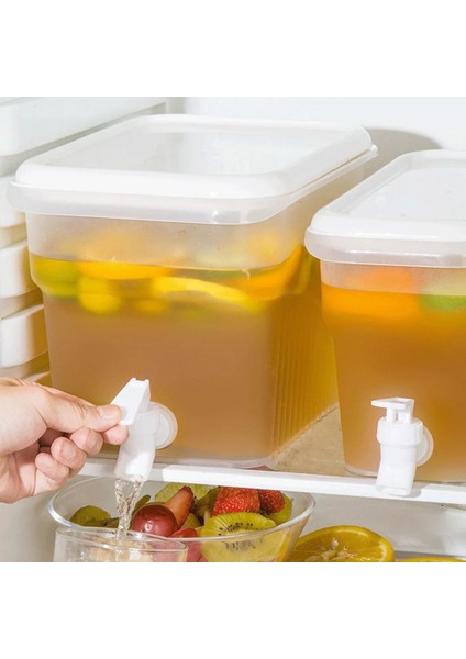 3.5l 3.5/5l Soğuk Su Isıtıcısı Buzdolabı Musluk Limonata Drinkware Şişe Pot Içecek Dispenseri Ev Serin Meyve Içecekleri Su Kovası (Yurt Dışından)