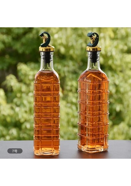 Stil 4 500 ml Şeffaf Cam Zeytinyağı Şişesi Sızdırmaz Mutfak Baharat Soya Sosu Sirke Basın Tipi Cruet Barbekü Şişesi (Yurt Dışından) modelleri