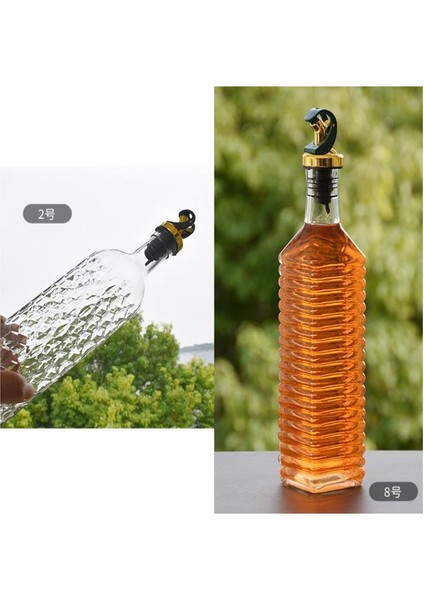 Stil 4 500 ml Şeffaf Cam Zeytinyağı Şişesi Sızdırmaz Mutfak Baharat Soya Sosu Sirke Basın Tipi Cruet Barbekü Şişesi (Yurt Dışından) indirimleri