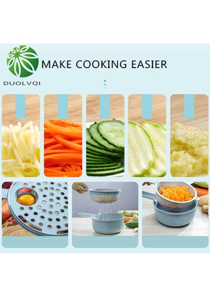Pembe 8 Adet/takım Sebze Meyve Dilimleme Yumurta Beyaz Ayırıcı Patates Parçalayıcı Sebze Kurutma Makinesi Çok Fonksiyonlu Mutfak Aracı (Yurt Dışından) indirimleri