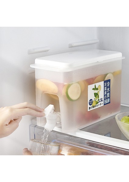 3.5l 3.5l Buzdolabı Soğuk Su Isıtıcısı Musluklu Içecek Su Sebili Soğuk Su Kovası Limonata Şişesi Drinkware Su Sürahisi Mutfak (Yurt Dışından)