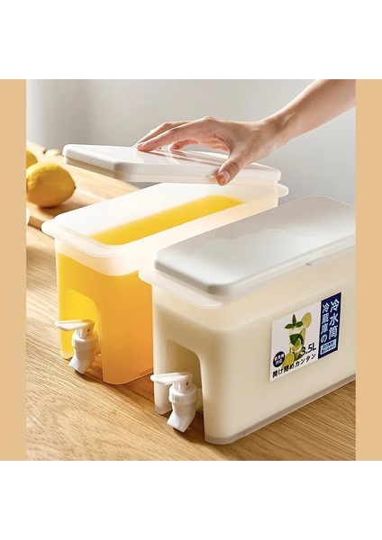 3.5l 3.5l Buzdolabı Soğuk Su Isıtıcısı Musluklu Içecek Su Sebili Soğuk Su Kovası Limonata Şişesi Drinkware Su Sürahisi Mutfak (Yurt Dışından)