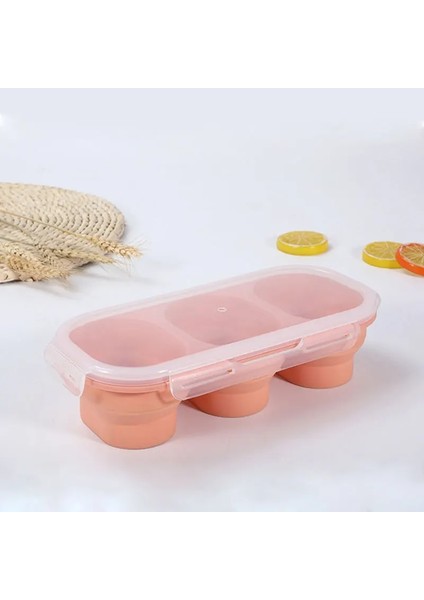 Yuvarlak 350 ml Yeşil Silikon Öğle Yemeği Kutusu Bento Gıda Saklama Kabı Taşınabilir Piknik Kamp Açık Beslenme Çantası Yemek Hazırlama Tuppers Japon Tarzı Katlama (Yurt Dışından)