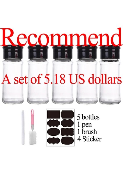 Set 3 100 ml Baharat Çalkalayıcı Şişe Seti Plastik Baharat Çeşni Kavanoz Mutfak Tuz Biber Çalkalayıcı Baharat Kutuları Mutfak Gadget Aracı (Yurt Dışından)