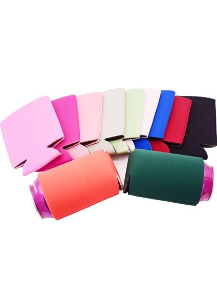 Siyah 1 Pc Düz Renk Taşınabilir Bardak Kapağı Bira Kollu Kamp Can Bardak Soda Kapağı Neopren Içecek Soğutucu Şişe Açık Kol (Yurt Dışından) modelleri