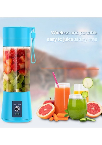 Mor Elektrikli Meyve Sıkacağı USB Şarj Edilebilir Meyve Suyu Mikser Makinesi El Smoothie Blender Küçük Mutfak Robotu Mutfak Aracı (Yurt Dışından)